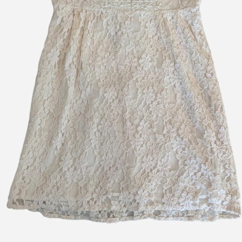Free People I Heart Lace Strapless Mini Dress Ivory Size 4 - Picture 6 of 10